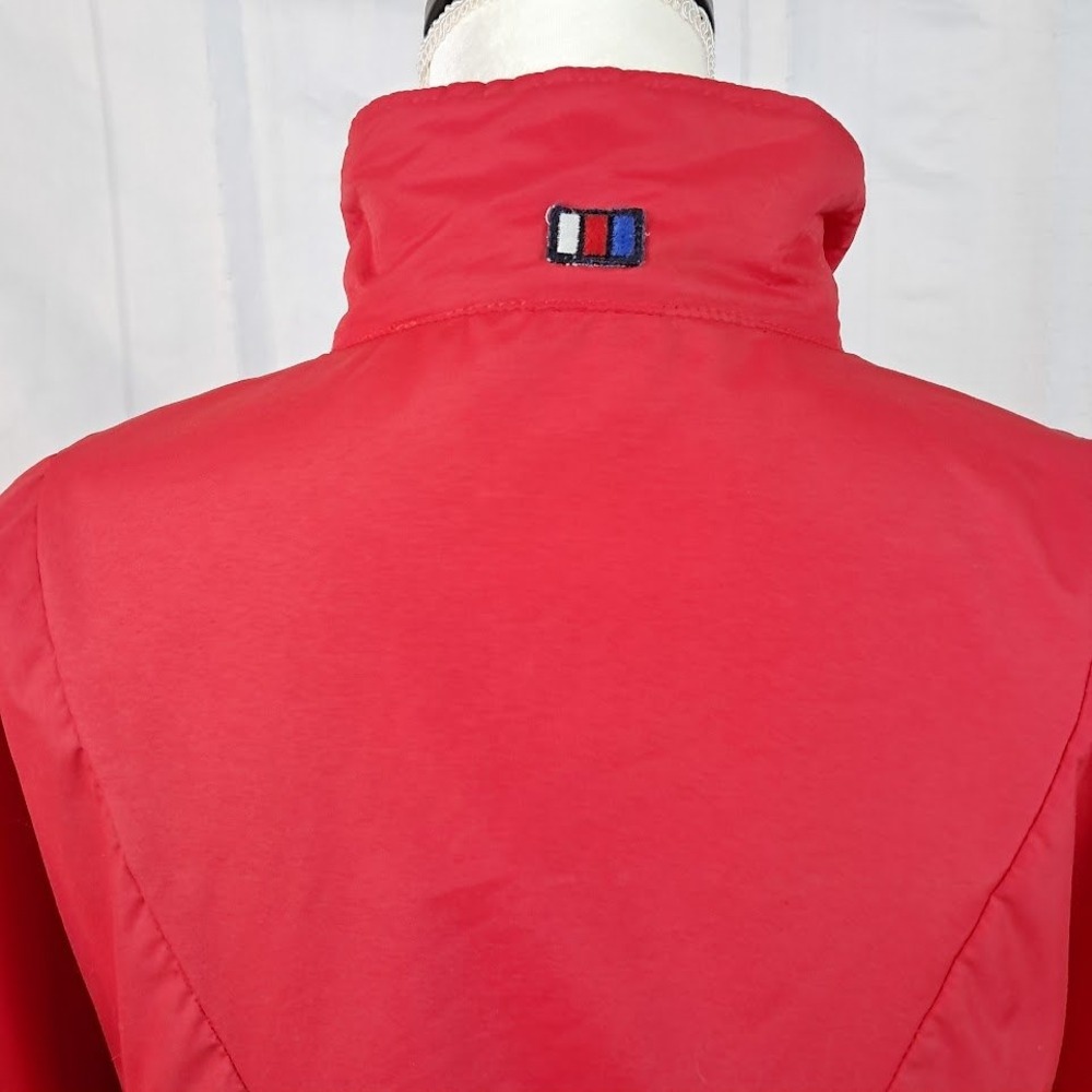 HELLY HANSEN M Vintage 90s Red Windbreaker Jacket Womens Snap Front Gorpcore - Picture 6 of 11
